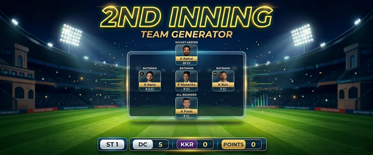 Dream11 Second Innings Team Generator — STAR11 Smart Generator